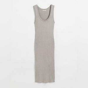 NWT H&M Gray ribbed knit bodycon dress